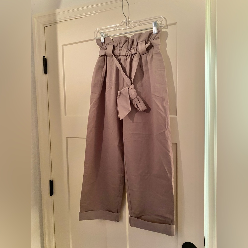 NWT Gray Cartonnier paper bag waste pants